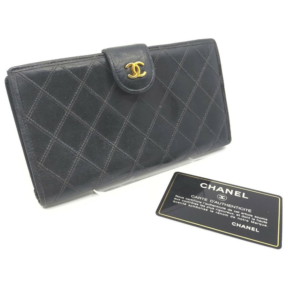 Auth Chanel Matelasse Long Wallet #N79326H76